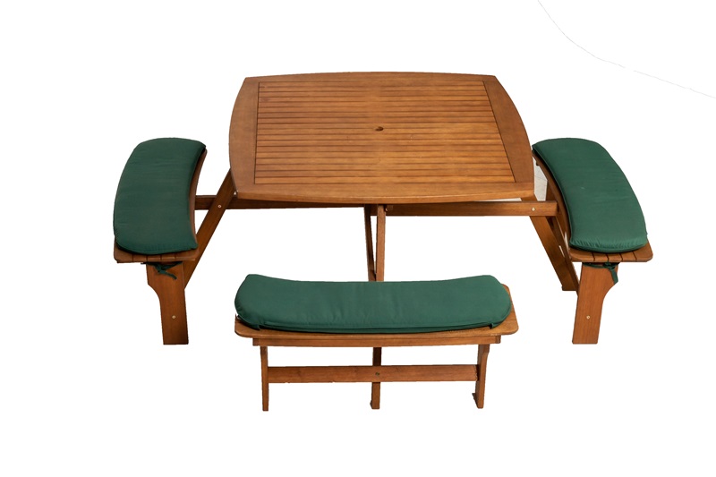 Royalcraft Sacramento 8 Seater Picnic Bench With 4 Seat Cushions Dining Set At Gardenman Royalcraft Sacramento 8 Seater Picnic, Outdoor Furniture Sacramento