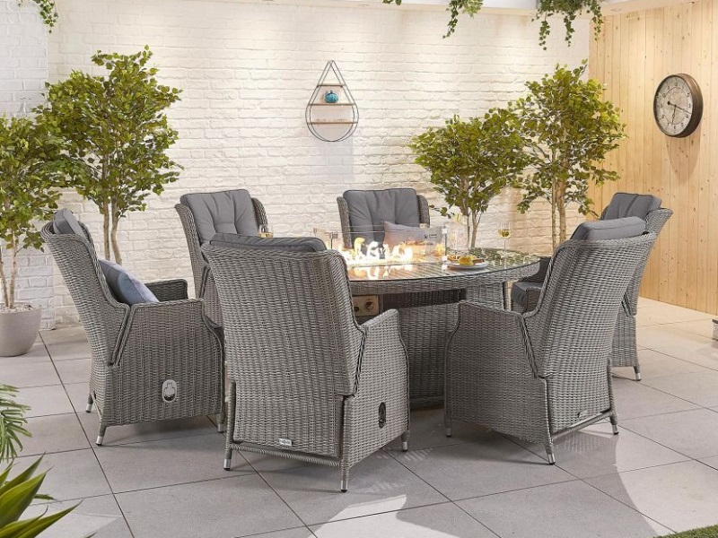 Nova Outdoor Living Heritage Ina 6, Patio Dining Set With Fire Table Canada