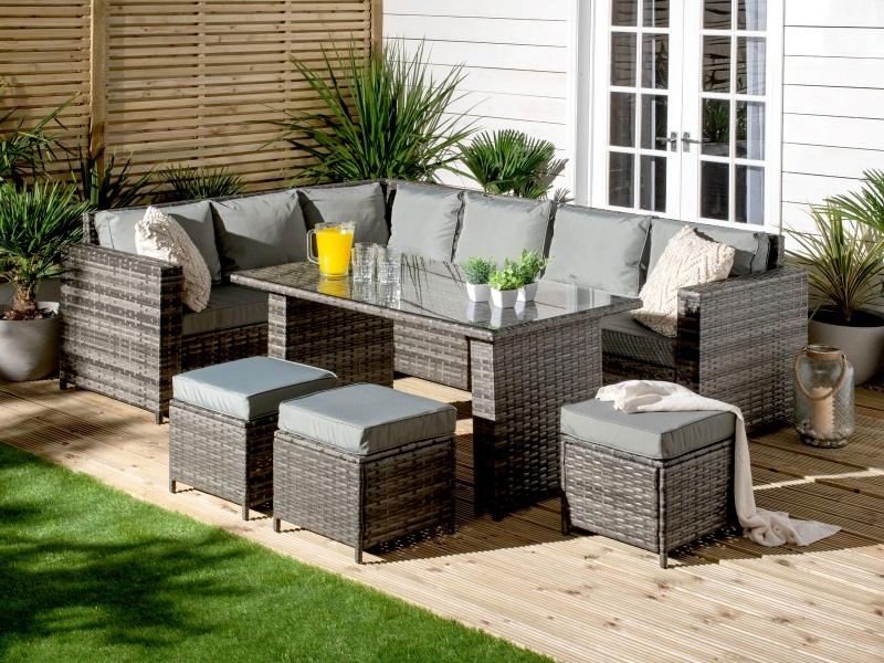 At Gardenman At Gardenman, Outdoor Corner Sofa Dining Sets