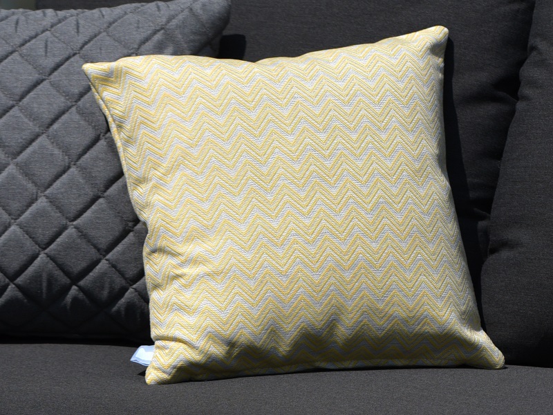 Pair of Outdoor Scatter Cushion - Polines Yellow Image0 Image