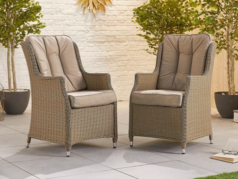 Nova Outdoor Living Thalia Dining Chairs - Pair Willow Rattan Outdoor Chair Image 0